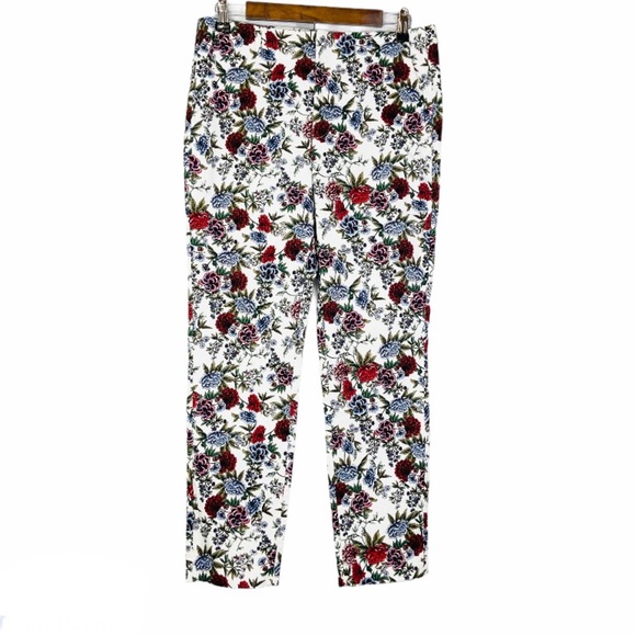 Zara • Women's Mid-rise Floral Printed Pants Size 6 - Picture 3 of 11